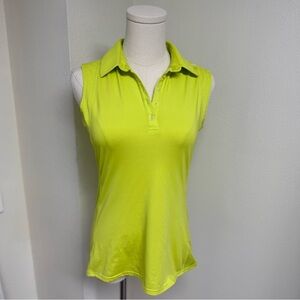 Brand New Adidas Bright Green Sleeveless Golf Top Women’s Size Small